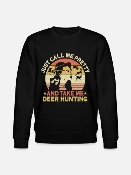 Buck Deer Chasse Hunter Girl - Sweat bio CHANGER Stanley/Stella Unisexe - noir