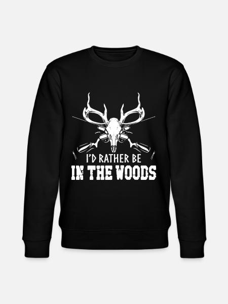 Buck Deer Hunting Hunter I'd - Stanley/Stella CHANGER Unisex Organic Sweatshirt - black