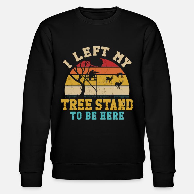Buck Deer Hunting Hunter Retro - Stanley/Stella Unisex Bio-Sweatshirt CHANGER  - Schwarz