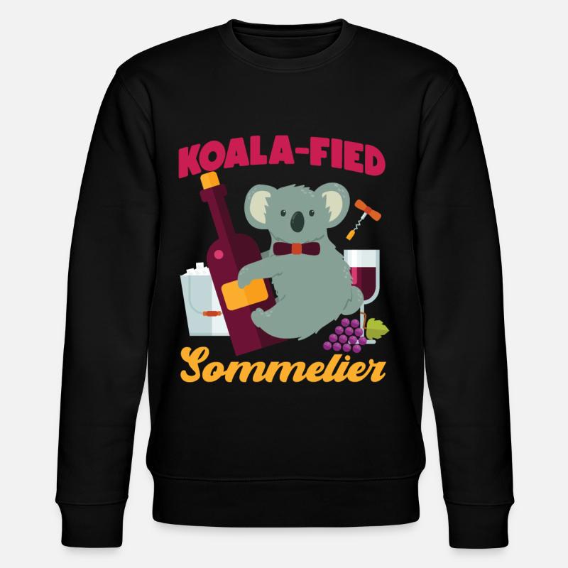 Sommelier Wine Drinking Tasting - Stanley/Stella Unisex Bio-Sweatshirt CHANGER  - Schwarz
