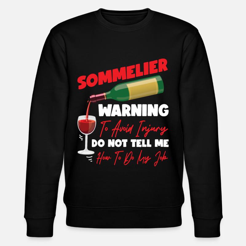 Dégustation de vin de sommelier - Sweat bio CHANGER Stanley/Stella Unisexe - noir