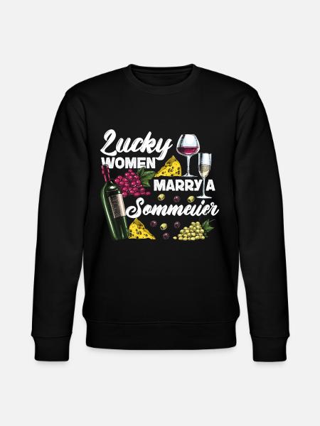 Sommelier Wine Drinking Tasting - Stanley/Stella CHANGER Unisex Organic Sweatshirt - black