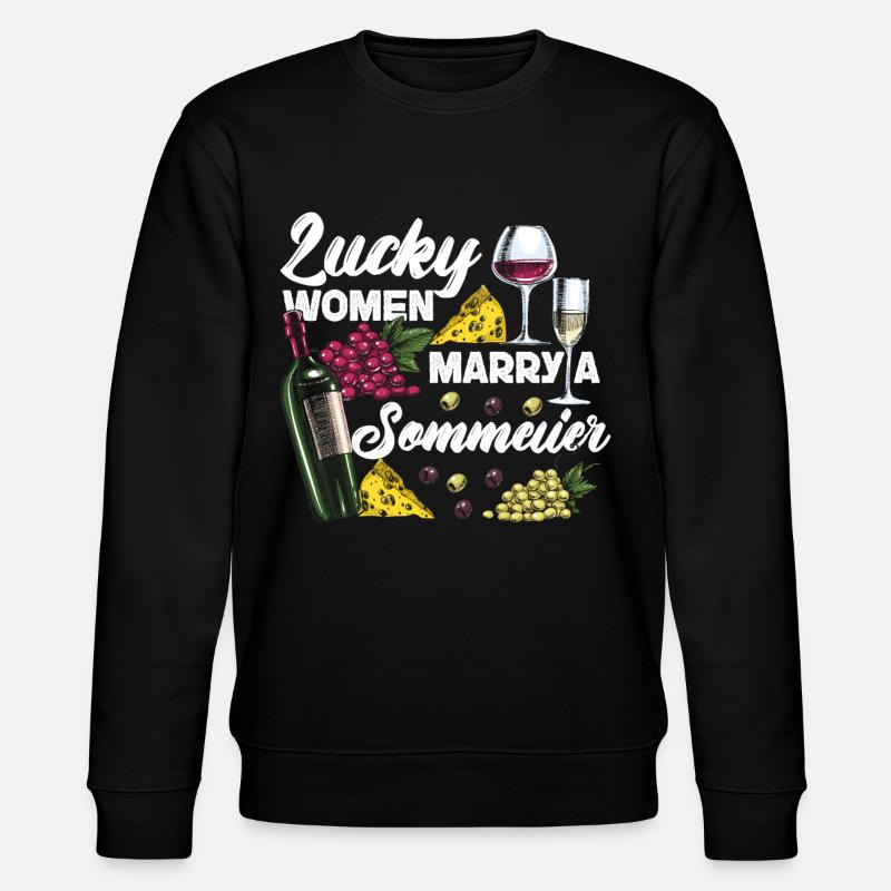 Sommelier Wine Drinking Tasting - Stanley/Stella CHANGER Unisex Organic Sweatshirt - black