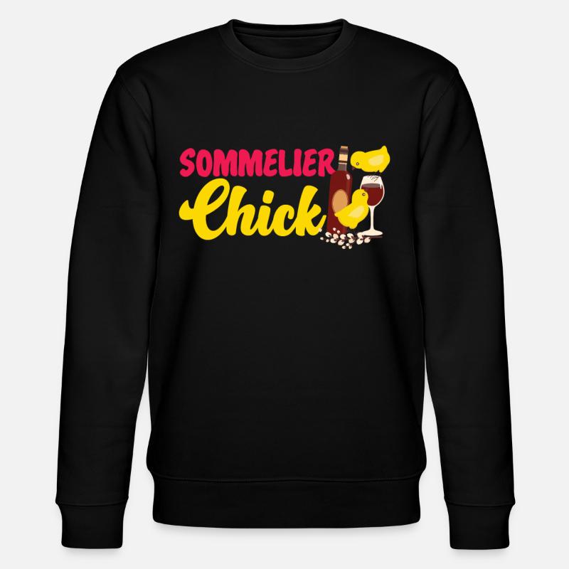 Sommelier Wine Drinking Tasting - Stanley/Stella Unisex Bio-Sweatshirt CHANGER  - Schwarz