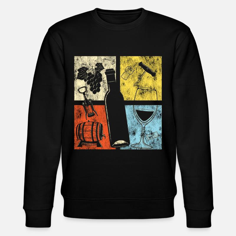 Sommelier Wine Drinking Tasting - Stanley/Stella Unisex Bio-Sweatshirt CHANGER  - Schwarz