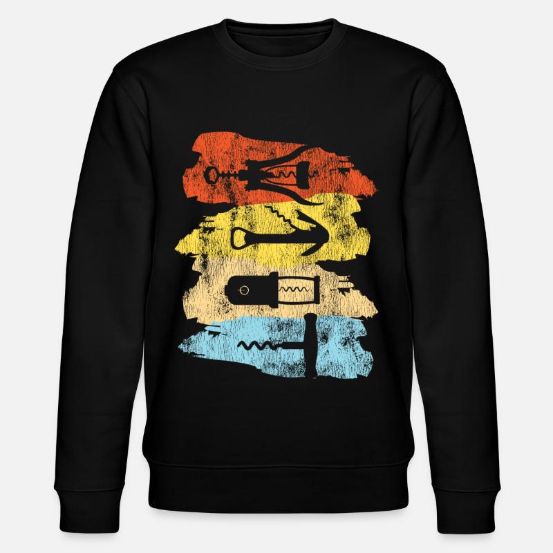 Sommelier Wine Drinking Tasting - Stanley/Stella Unisex Bio-Sweatshirt CHANGER - Schwarz