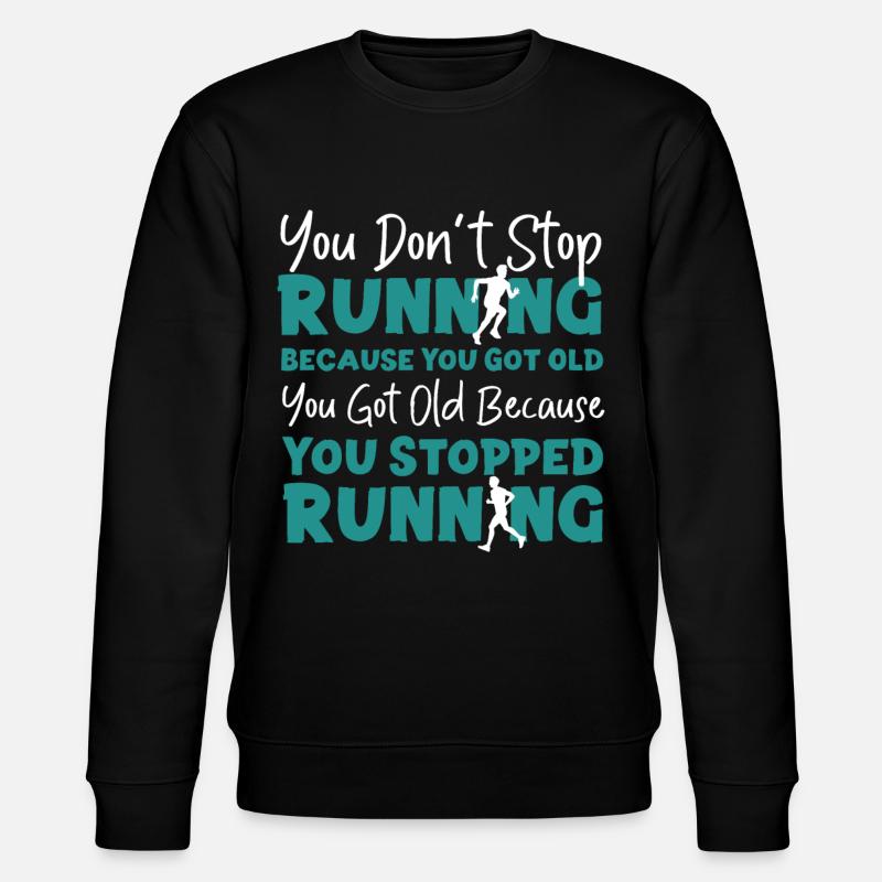 Running Runner Half Marathon - Stanley/Stella Unisex Bio-Sweatshirt CHANGER  - Schwarz