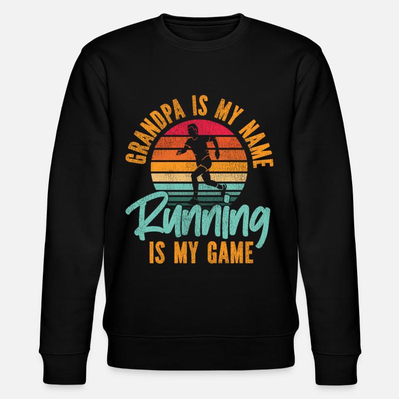 Running Runner Half Marathon - Stanley/Stella Unisex Bio-Sweatshirt CHANGER  - Schwarz