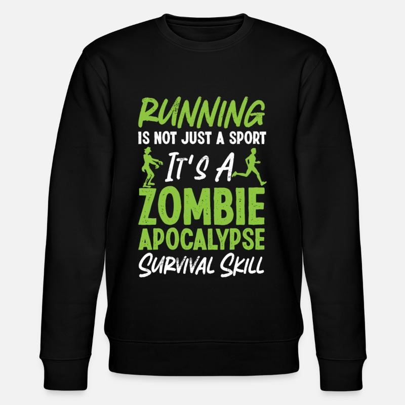 Running Runner Half Marathon - Stanley/Stella Unisex Bio-Sweatshirt CHANGER  - Schwarz