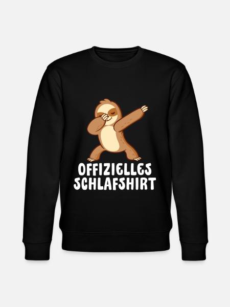 Dabbendes Faultier Spruch für Faulenzer - Stanley/Stella Unisex Bio-Sweatshirt CHANGER - Schwarz