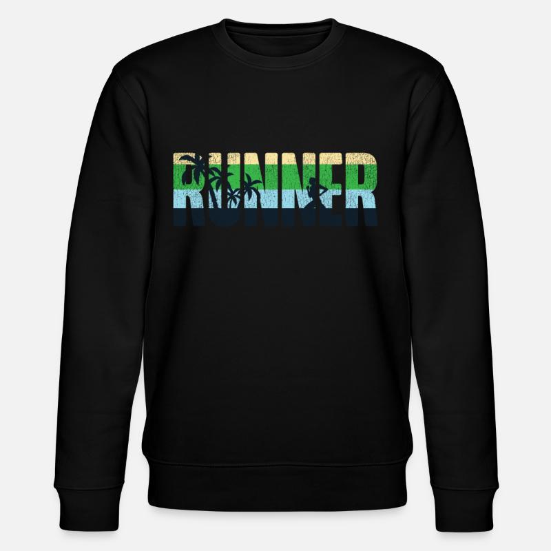 Running Runner Semi-Marathon Rétro - Sweat bio CHANGER Stanley/Stella Unisexe - noir