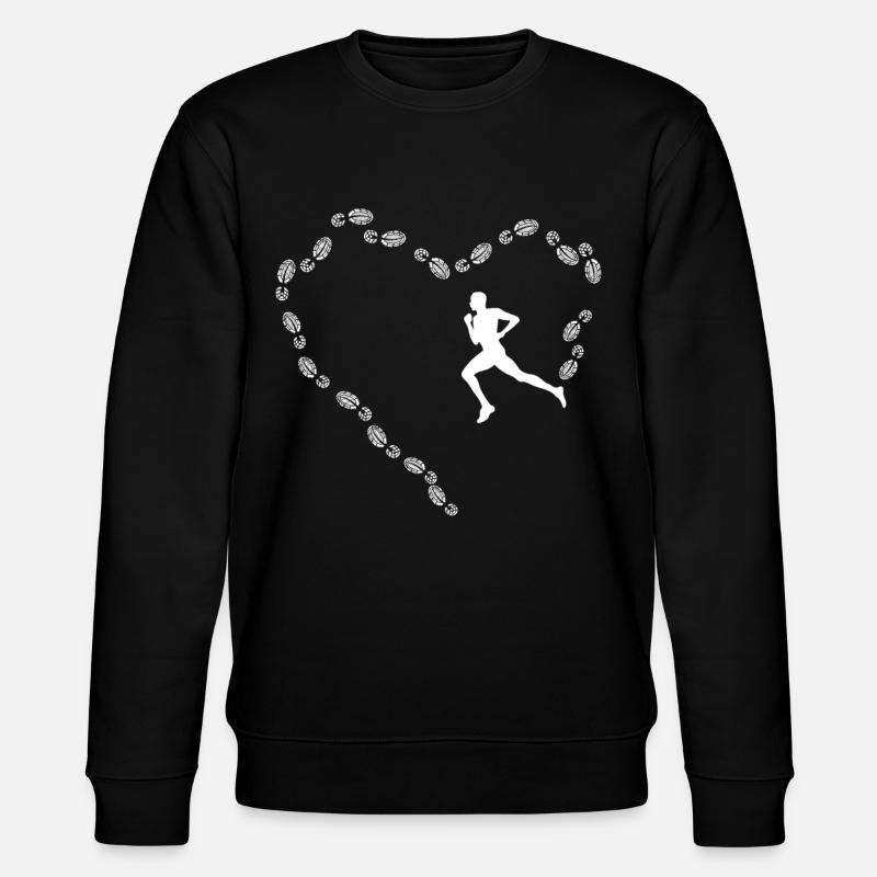 Running Runner Semi-Marathon Coeur - Sweat bio CHANGER Stanley/Stella Unisexe - noir