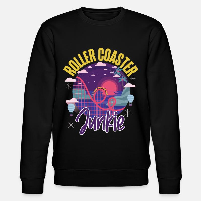 Roller Coaster Roller Coaster - Stanley/Stella Unisex Bio-Sweatshirt CHANGER  - Schwarz