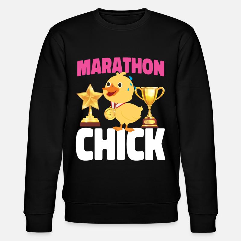 Running Runner Half Marathon - Stanley/Stella Unisex Bio-Sweatshirt CHANGER  - Schwarz