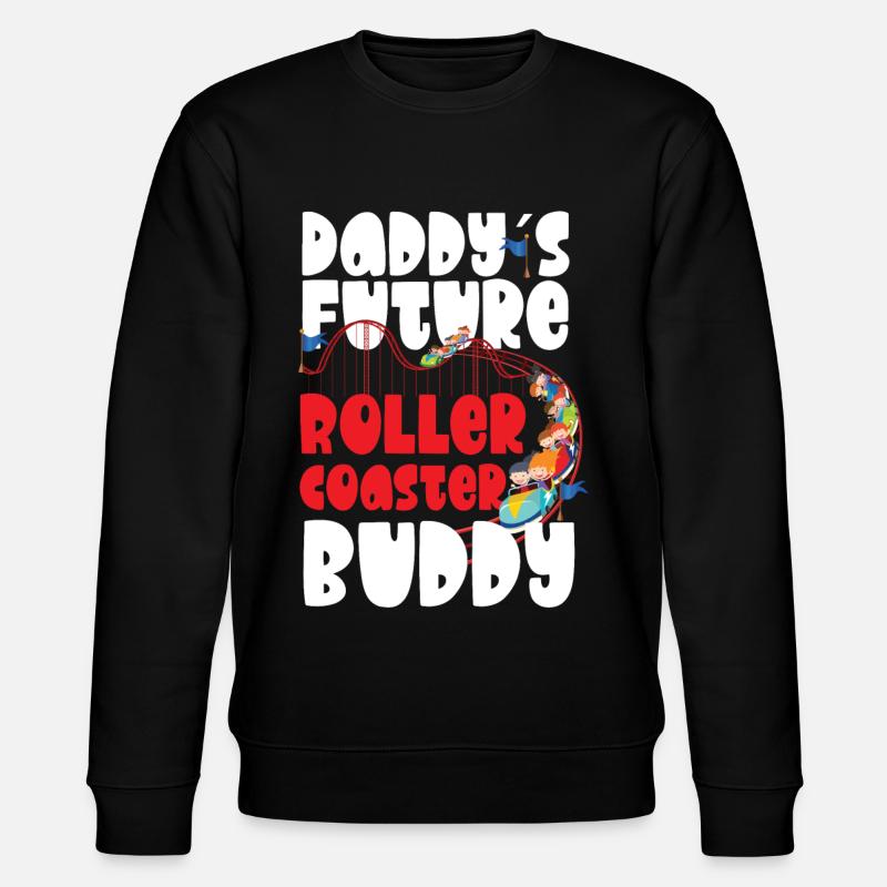 Roller Coaster Toddler Daddy's - Stanley/Stella CHANGER Unisex Organic Sweatshirt - black