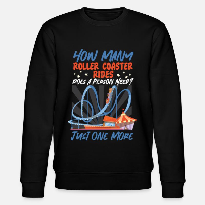 Roller Coaster How Many Roller - Stanley/Stella CHANGER Unisex Organic Sweatshirt - black