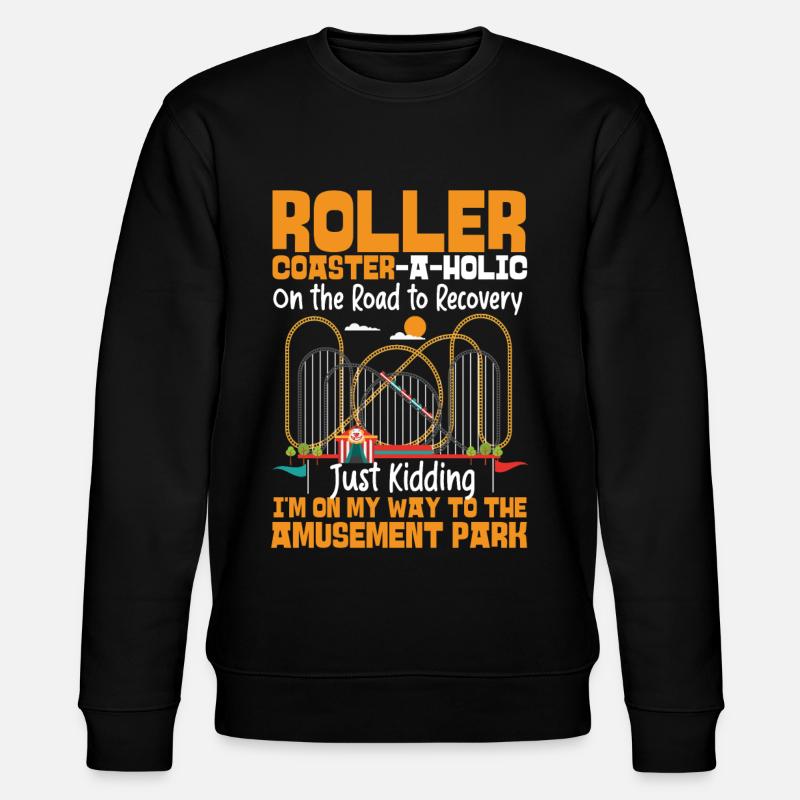 Roller Coaster Roller - Stanley/Stella CHANGER Unisex Organic Sweatshirt - black