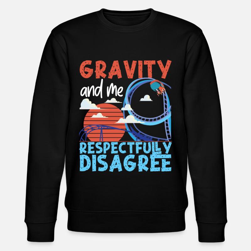 Roller Coaster Gravity And Me - Stanley/Stella Unisex Bio-Sweatshirt CHANGER  - Schwarz