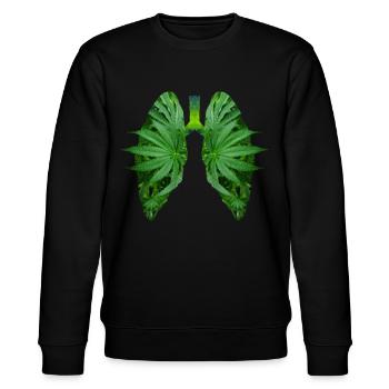 Green Lung - Stanley/Stella Unisex Bio-Sweatshirt CHANGER  - Schwarz - Vorne - Nik (191cm) & Marisol (170cm)