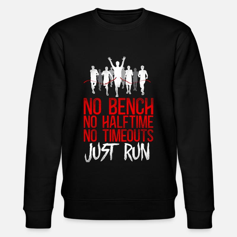 Running Runner Half Marathon - Stanley/Stella Unisex Bio-Sweatshirt CHANGER  - Schwarz
