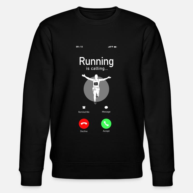 Running Runner Half Marathon Téléphone - Sweat bio CHANGER Stanley/Stella Unisexe - noir