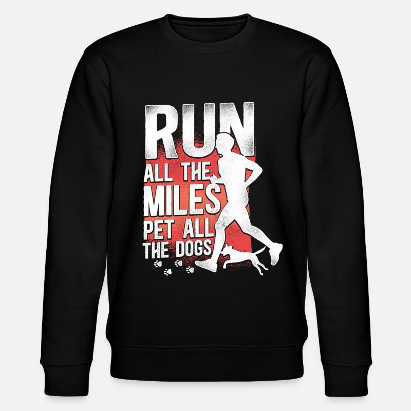 Running Runner Demi-Marathon Chien - Sweat bio CHANGER Stanley/Stella Unisexe - noir