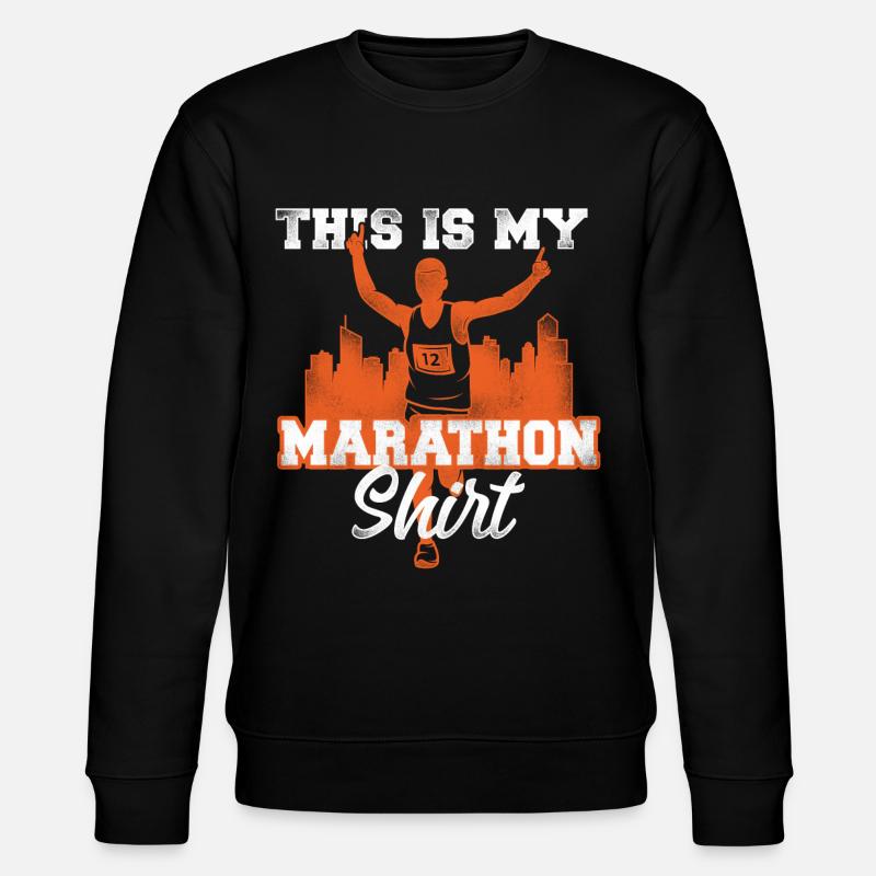 Running Runner Half Marathon - Stanley/Stella Unisex Bio-Sweatshirt CHANGER  - Schwarz