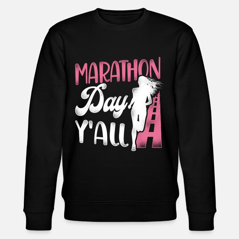 Running Runner Half Marathon - Stanley/Stella Unisex Bio-Sweatshirt CHANGER  - Schwarz