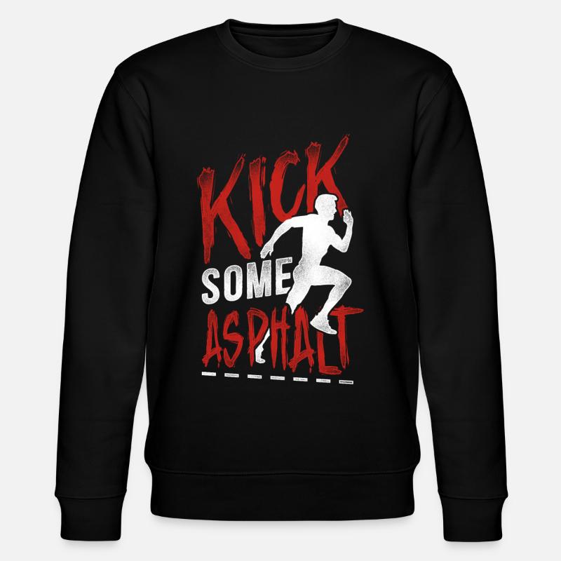 Running Runner Half Marathon - Stanley/Stella Unisex Bio-Sweatshirt CHANGER  - Schwarz