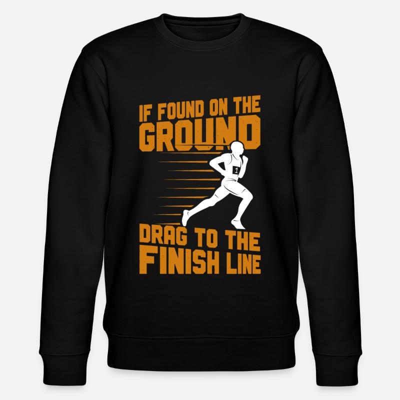 Running Runner Half Marathon - Stanley/Stella Unisex Bio-Sweatshirt CHANGER  - Schwarz