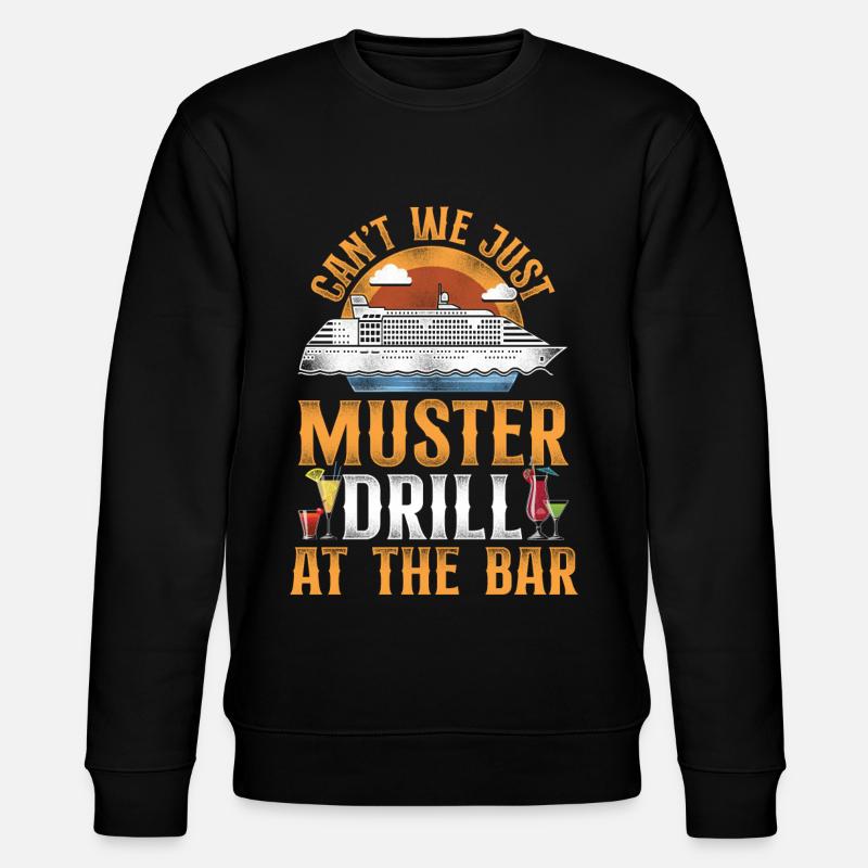 Cruise Ship Vacation Drinking - Stanley/Stella CHANGER Unisex Organic Sweatshirt - black