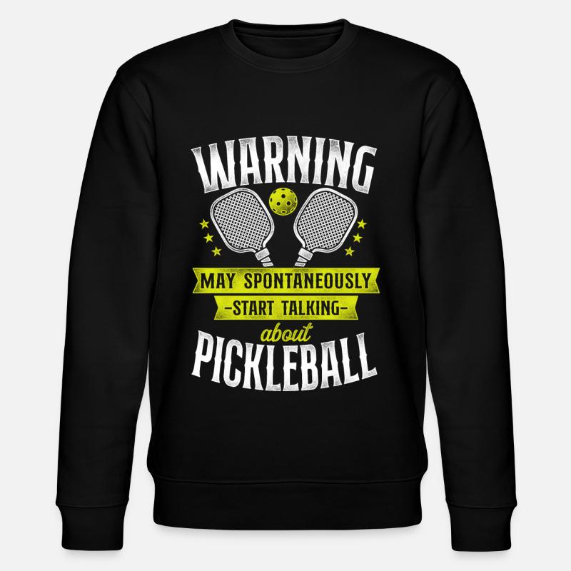 Pickleball Warning May - Stanley/Stella Unisex Bio-Sweatshirt CHANGER  - Schwarz