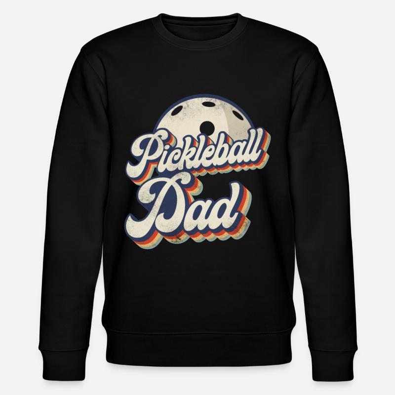 Pickleball Papa Père Rétro - Sweat bio CHANGER Stanley/Stella Unisexe - noir