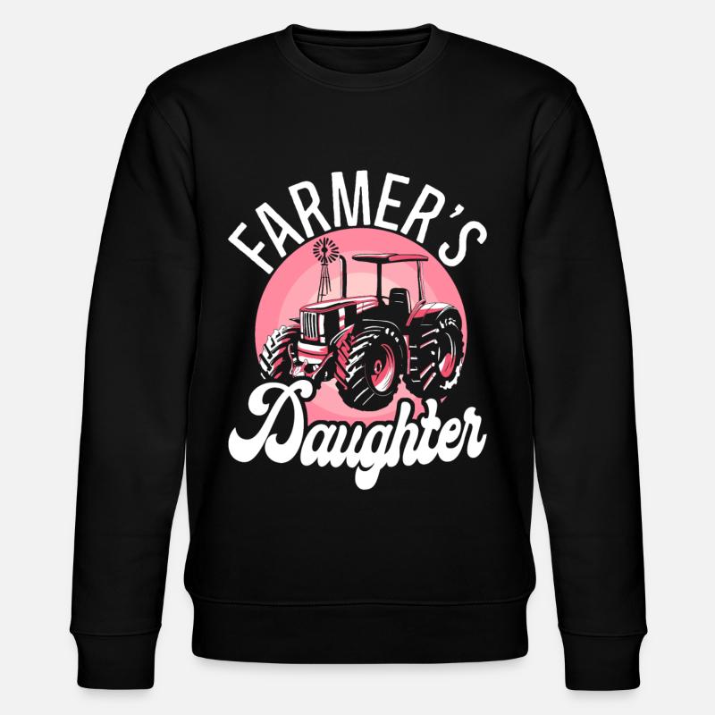 Farming Farmer Daughter Tractor - Stanley/Stella Unisex Bio-Sweatshirt CHANGER  - Schwarz