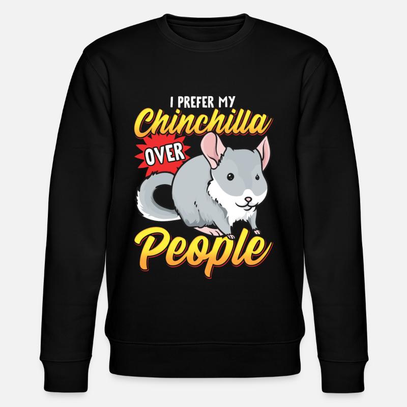 Chinchilla Über Menschen - Stanley/Stella Unisex Bio-Sweatshirt CHANGER  - Schwarz