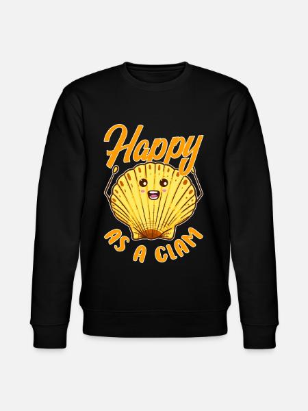 Happy as a clam - Stanley/Stella CHANGER Unisex Organic Sweatshirt - black