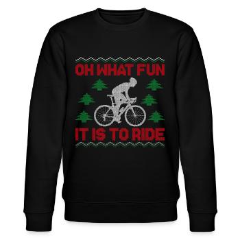 Funny Road Bike Riding Cycling - Stanley/Stella Unisex Bio-Sweatshirt CHANGER  - Schwarz - Vorne - Nik (191cm) & Marisol (170cm)