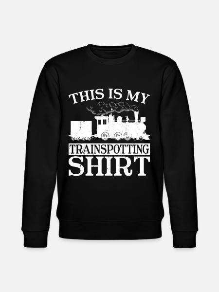Steam Train Driver Trainspotting - Stanley/Stella CHANGER Unisex Organic Sweatshirt - black