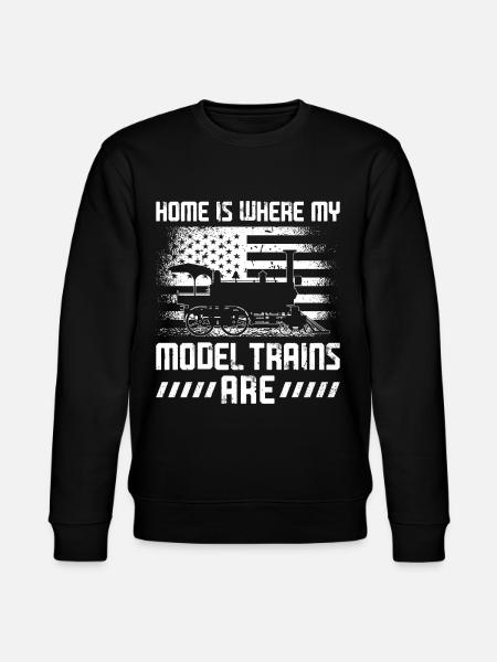 Steam Train Driver Trainspotting - Stanley/Stella CHANGER Unisex Organic Sweatshirt - black