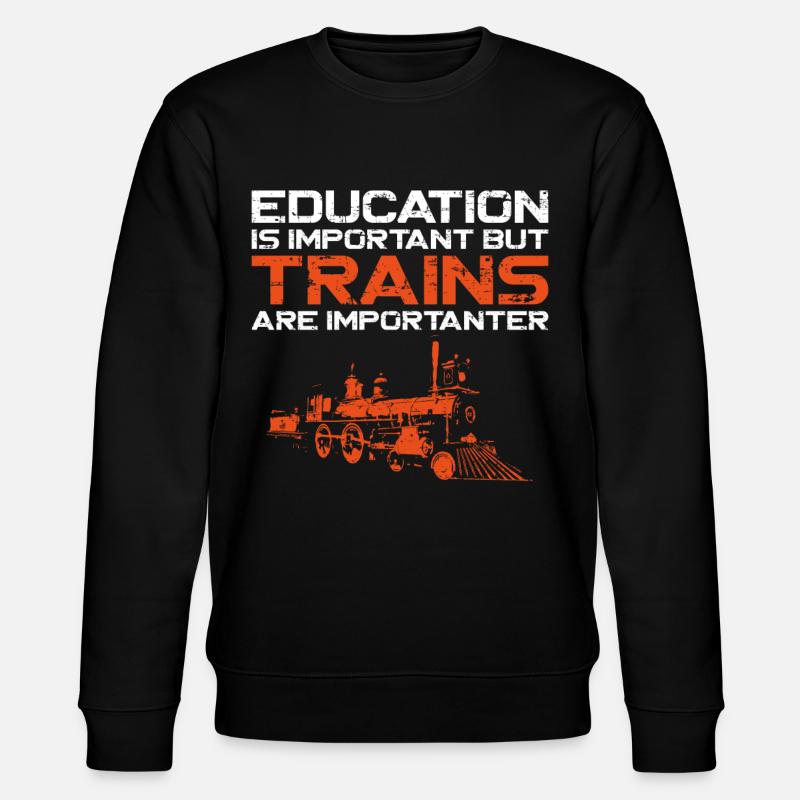 Steam Train Driver Trainspotting - Stanley/Stella Unisex Bio-Sweatshirt CHANGER - Schwarz