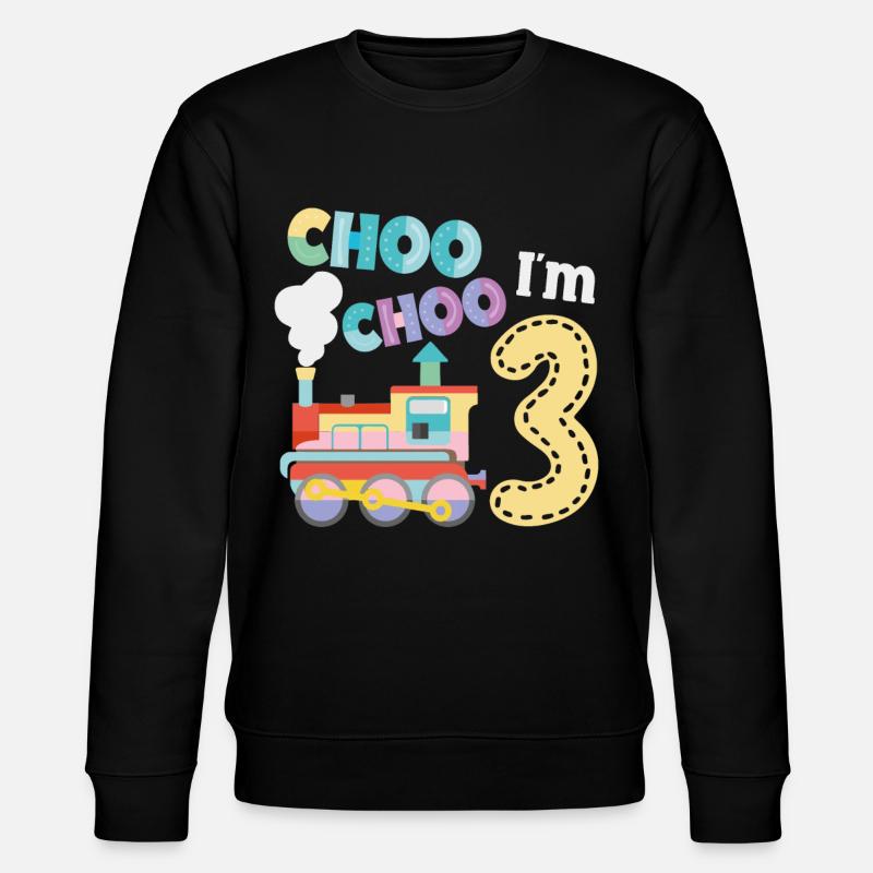 Steam Train Driver Trainspotting - Stanley/Stella CHANGER Unisex Organic Sweatshirt - black