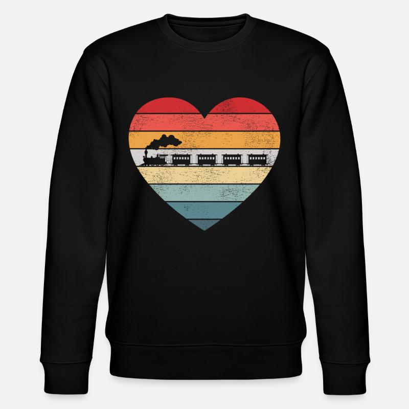 Steam Train Driver Trainspotting - Stanley/Stella CHANGER Unisex Organic Sweatshirt - black