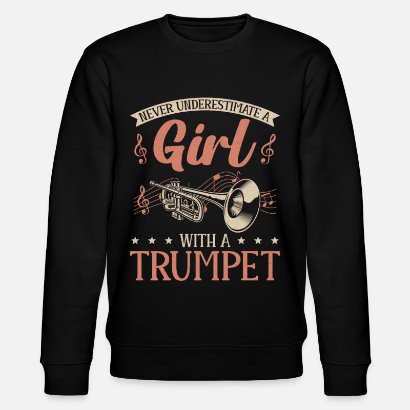 Trumpet Player Never Underestimate - Stanley/Stella CHANGER Unisex Organic Sweatshirt - black