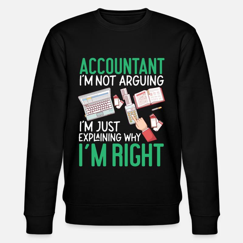 Accountant Bookkeeper Accounting - Stanley/Stella Unisex Bio-Sweatshirt CHANGER  - Schwarz