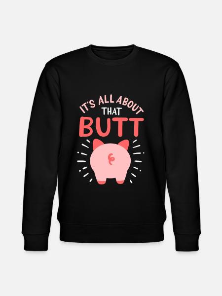 Svineproducent gris viser denne røv - Stanley/Stella økologisk unisex-sweatshirt CHANGER  - sort