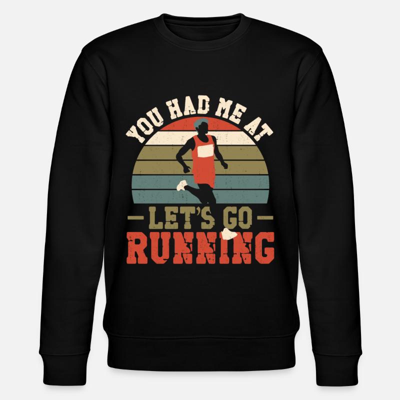 Running Runner Half Marathon - Stanley/Stella Unisex Bio-Sweatshirt CHANGER  - Schwarz