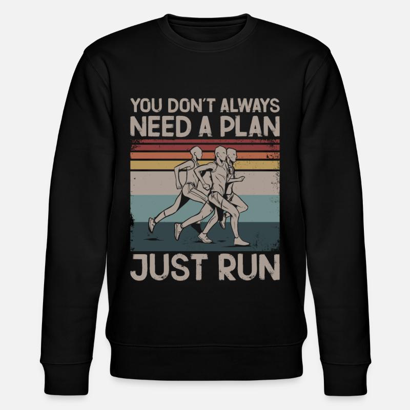 Running Runner Half Marathon - Stanley/Stella CHANGER Unisex Organic Sweatshirt - black