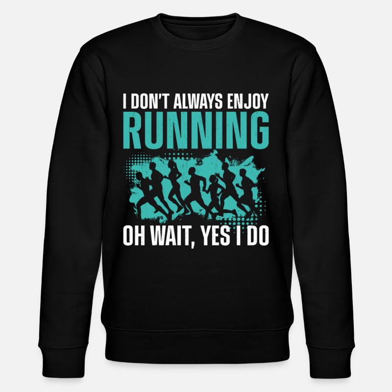 Running Runner Half Marathon - Stanley/Stella Unisex Bio-Sweatshirt CHANGER  - Schwarz