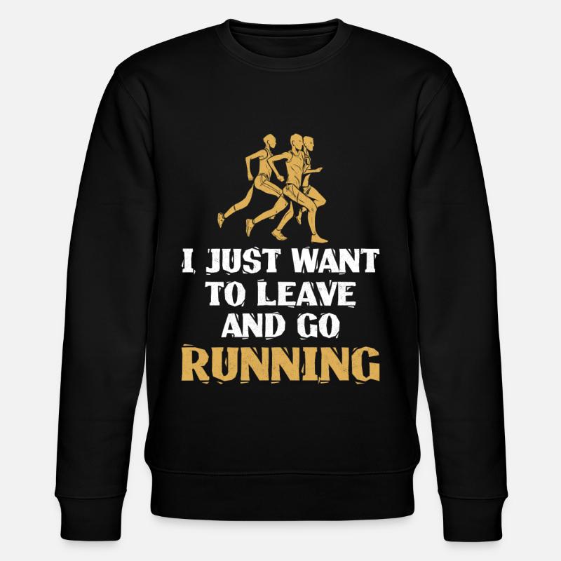 Running Runner Half Marathon - Stanley/Stella CHANGER Unisex Organic Sweatshirt - black
