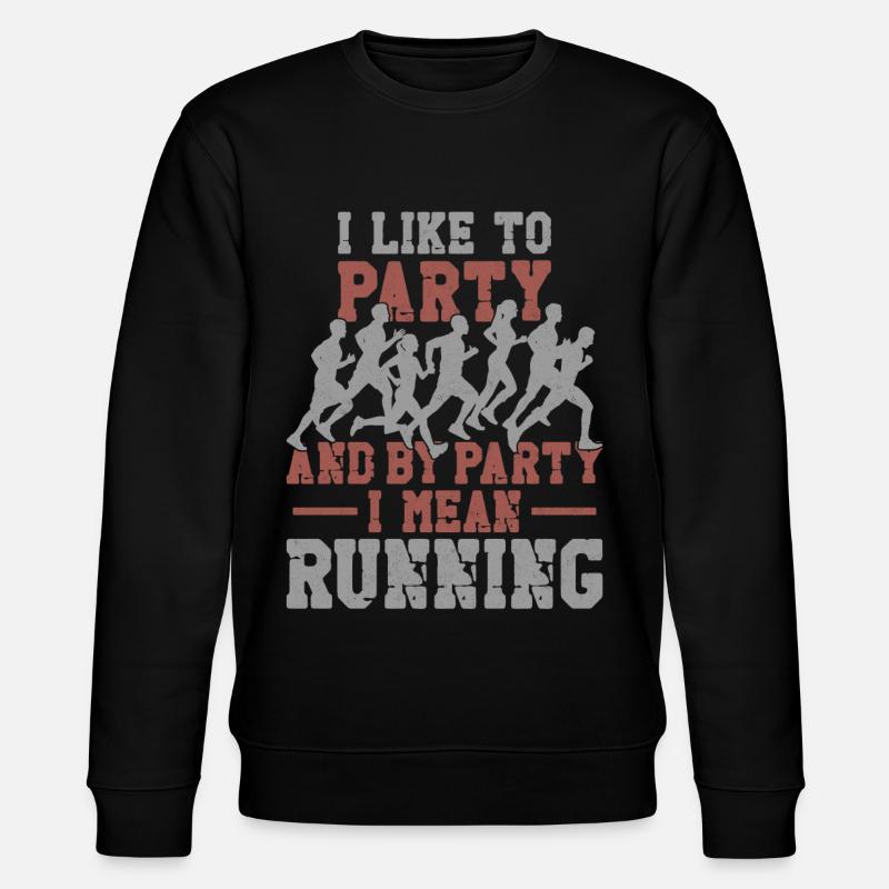 Running Runner Half Marathon - Stanley/Stella Unisex Bio-Sweatshirt CHANGER  - Schwarz